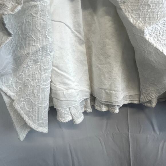 Ruby Rd Skirt Size 16 White Textured  fit flare cotton side zip Great - Picture 7 of 8